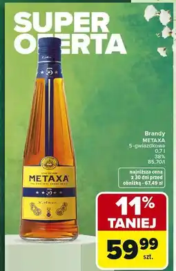 Carrefour Brandy Metaxa 5 oferta