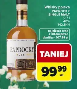 Carrefour Whisky Paprocky Single Barrel oferta
