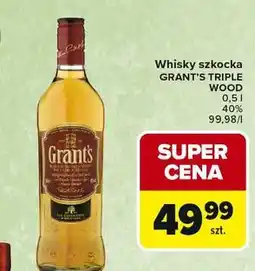 Carrefour Whisky Grant's Triple Wood oferta