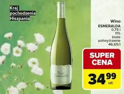 Carrefour Wino białe wytrawne Esmeralda oferta