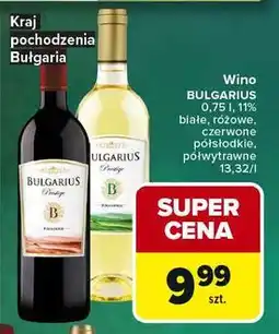 Carrefour Wino Bulgarius Prestige Semi Dry oferta