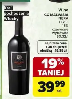 Carrefour Wino Contessa Carola Malvasia Nera oferta