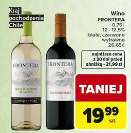 Carrefour Wino Frontera Carmenere oferta