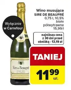 Carrefour Wino półwytrawne Sire De Beaupre oferta