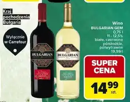 Carrefour Wino Bulgarian Gem Semi Sweet oferta