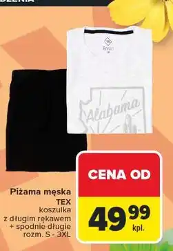 Carrefour Piżama męska rozm. s-3xl Tex oferta
