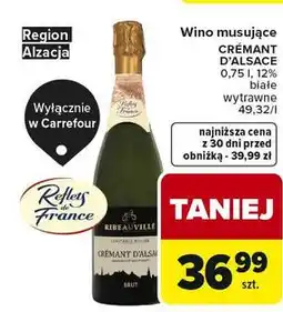Carrefour Wino Ribeauville Cremant D'alsace oferta