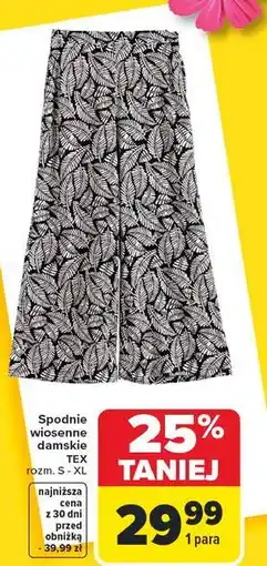 Carrefour Spodnie wiosenne damskie s-xl Tex oferta