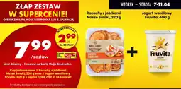Biedronka Zestaw: racuchy z jabłkami + jogurt Fruvita, 400 g oferta