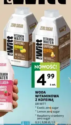 Intermarche Woda witaminowa z kofeiną Lemon zero sugar oferta