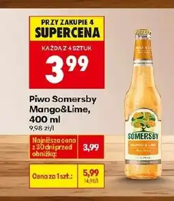 Biedronka Piwo Somersby oferta