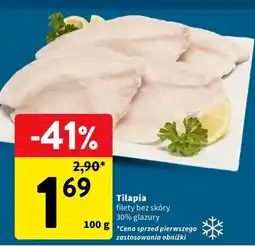 Intermarche Tilapia filety bez skóry 30% glazury oferta