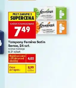 Biedronka Tampony Femina oferta