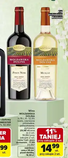 Carrefour Wino półsłodkie Mołdawska Dolina oferta