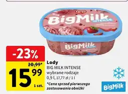 Intermarche Lody Big Milk Intense oferta
