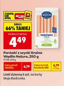 Biedronka Parówki z szynki oferta