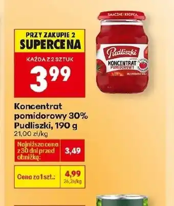Biedronka Koncentrat pomidorowy Pudliszki oferta