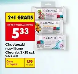 Biedronka Chusteczki nawilżane Cleanic oferta