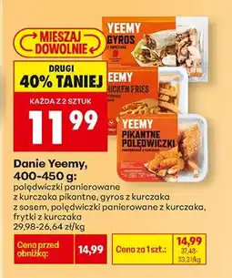 Biedronka Dania Yeemy, różne rodzaje oferta