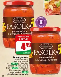 Dino Danie gotowe fasolka po bretońsku z kiełbasą i boczkiem oferta