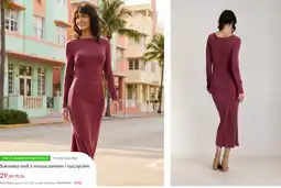 Sinsay Sukienka midi z marszczeniem i rozcięciem oferta