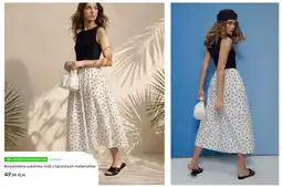 Sinsay Bawełniana sukienka midi z łączonych materiałów oferta