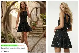 Sinsay Bawełniana sukienka mini w groszki oferta