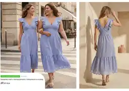 Sinsay Sukienka midi z marszczeniami i falbankami w kratkę oferta