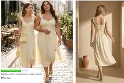 Sinsay Sukienka midi na ramiączkach w kwiaty z lyocellu oferta