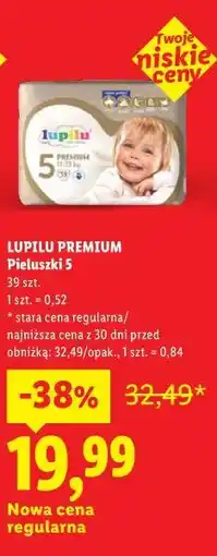 Lidl LUPILU PREMIUM Pieluszki 5 39 szt oferta