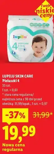 Lidl LUPILU SKIN CARE Pieluszki 4 33 szt oferta