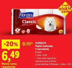 Lidl Papier toaletowy 2-warstwowy FLORALYS oferta