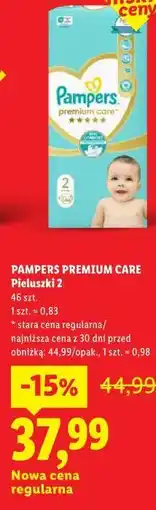 Lidl PAMPERS PREMIUM CARE Pieluszki 2 46 szt oferta