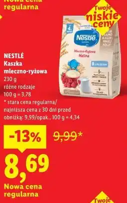 Lidl NESTLÉ Kaszka mleczno - ryżowa oferta