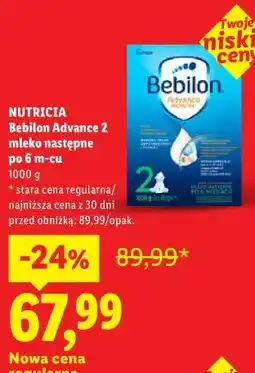 Lidl NUTRICIA Bebilon Advance 2 mleko następne po 6 m - cu oferta