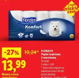 Lidl Papier toaletowy 3-warstwowy FLORALYS oferta