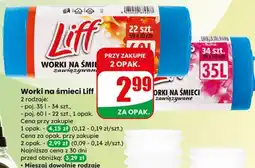 Dino Worki na śmieci Liff 2 rodzaje: - poj. 35 l - 34 szt., - poj. 60 l - 22 szt., 1 opak oferta