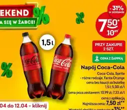 Żabka Napój Coca-Cola Coca-Cola, Sprite różne rodzaje, Fanta Orange oferta