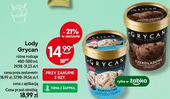Żabka Lody Grycan oferta