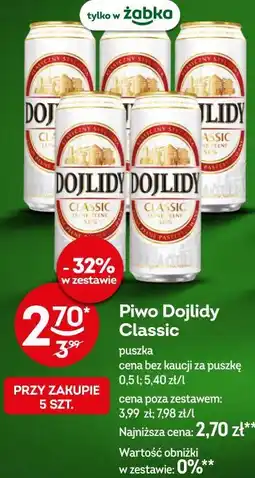 Żabka Piwo Dojlidy Classic oferta