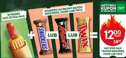 Żabka HOT DOG MAX + BATON SNICKERS, MARS LUB TWIX oferta