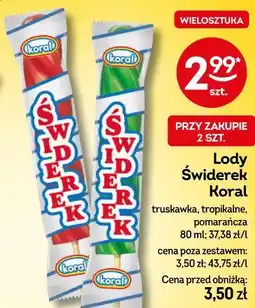 Żabka Lody Świderek Koral oferta