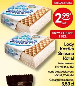 Żabka Lody Kostka Śnieżna Koral oferta