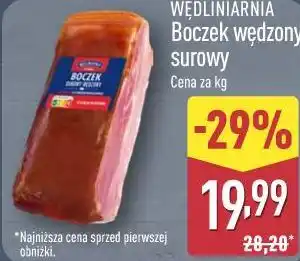 ALDI WĘDLINIARNIA Boczek wędzony surowy oferta