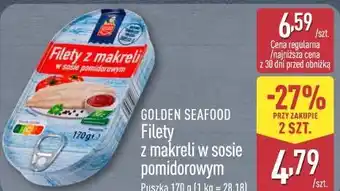ALDI GOLDEN SEAFOOD Filety z makreli w sosie pomidorowym oferta