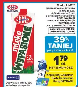 Carrefour Mleko 3.2% Mlekovita Wypasione oferta