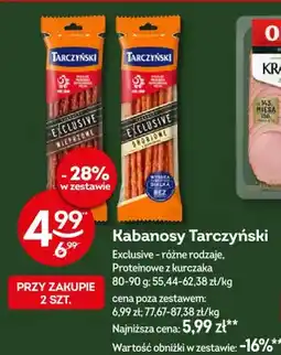 Żabka Kabanosy Exclusive - różne rodzaje, proteinowe z kurczaka oferta