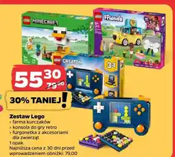 Netto Zestaw Lego farma kurczaków konsola do gry retro dziewczynka z akcesoriami dla zwierząt oferta