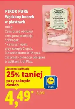 Lidl Wędzona boczek w plastrach oferta