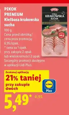Lidl Kiełbasa krakowska sucha oferta
